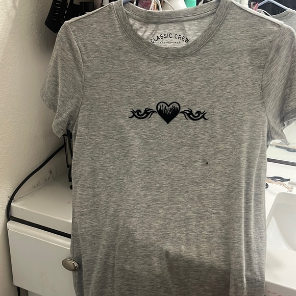 Aeropostale Tops - Never used, size M plain gray with a black design on the shirt.